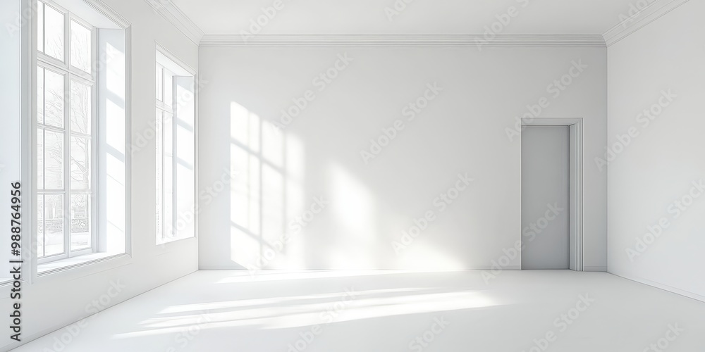 Fototapeta premium empty white room
