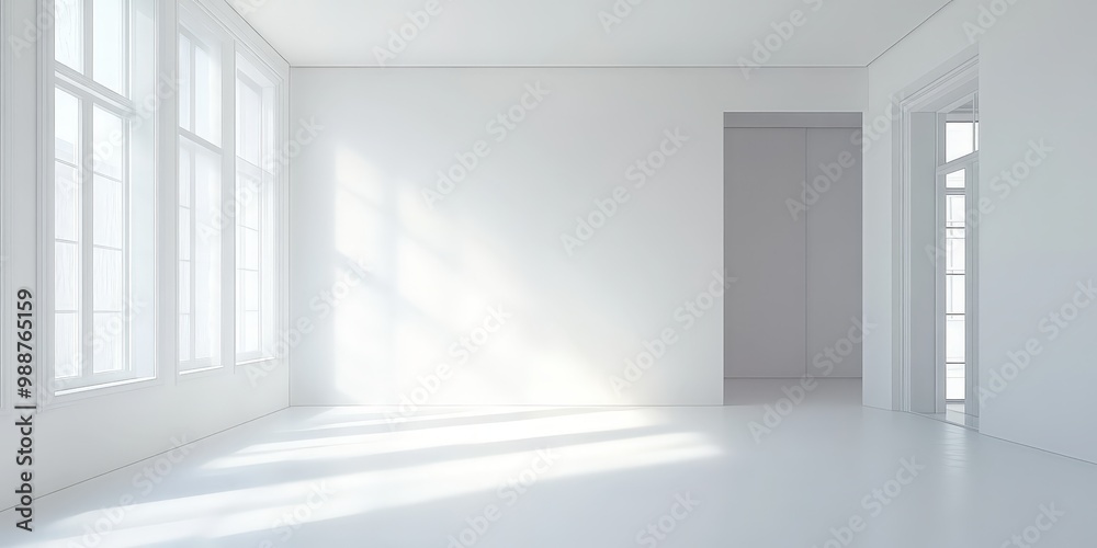 Obraz premium empty white room