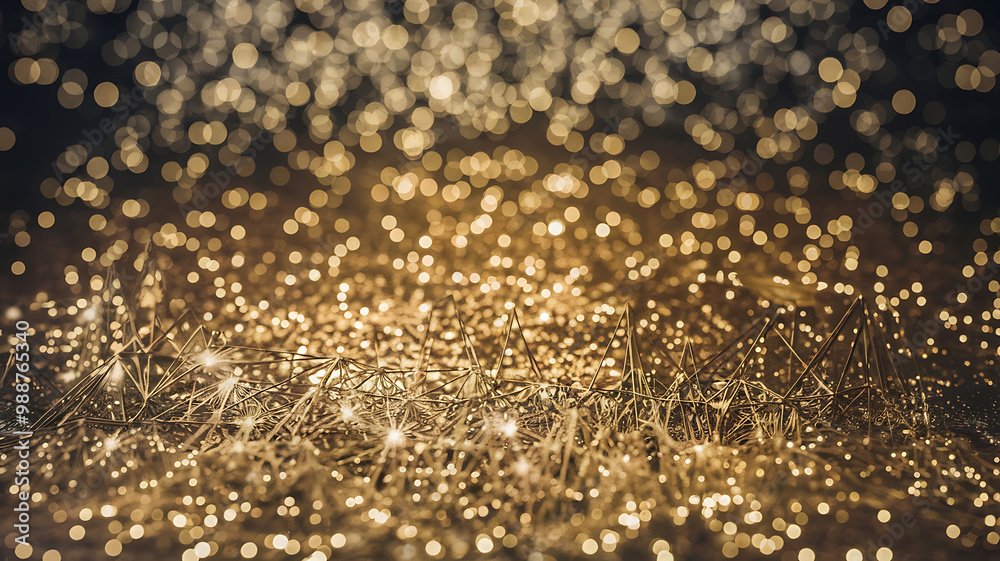 Golden bokeh lights and abstract shapes create a festive and magical atmosphere perfect for holiday designs.
Golden bokeh lights and abstract shapes create a festive and magical atmosphere perfect for holiday designs.