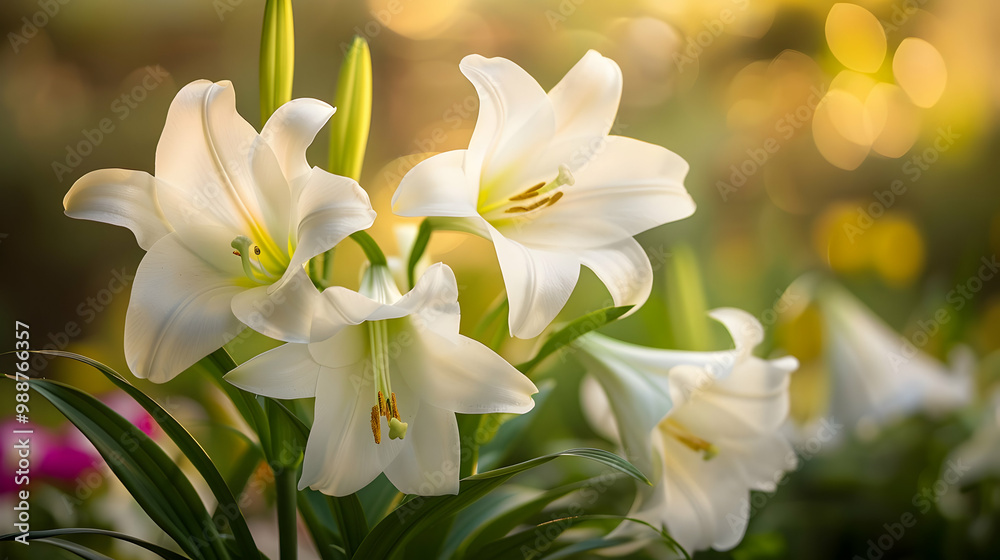 White Lilies in Soft Focus - A Delicate Floral Photography White Lilies in Soft Focus - A Delicate Floral Photography