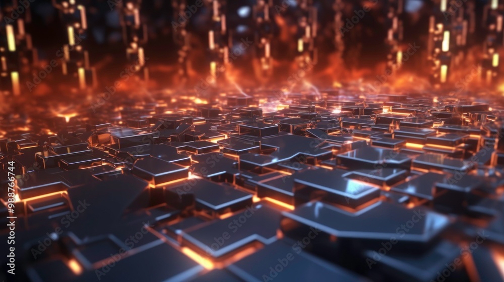 Obraz premium Abstract Digital Landscape