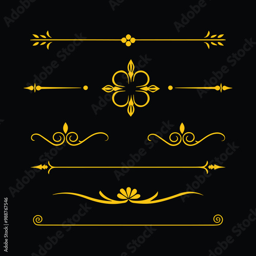 Vector ornamental divider illustration design.eps