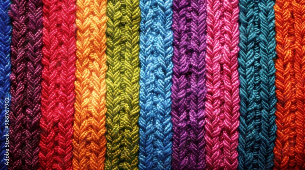 Colorful woolen background with stripes Colorful woolen background with stripes