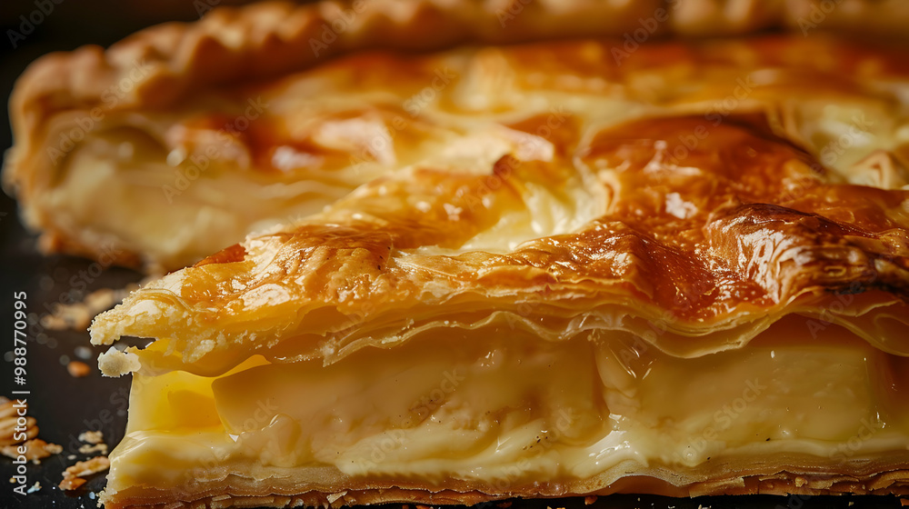 Golden Custard Pie: A Close-Up Look at Delicious Pastry Golden Custard Pie: A Close-Up Look at Delicious Pastry