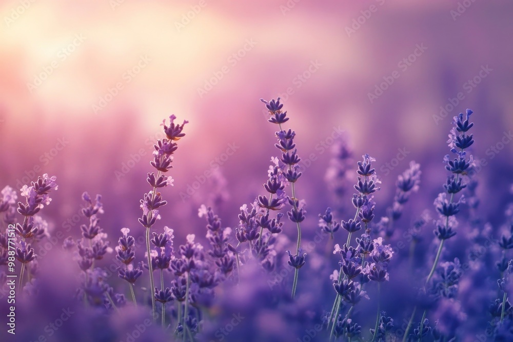 Fototapeta premium Lavender flowers background field.