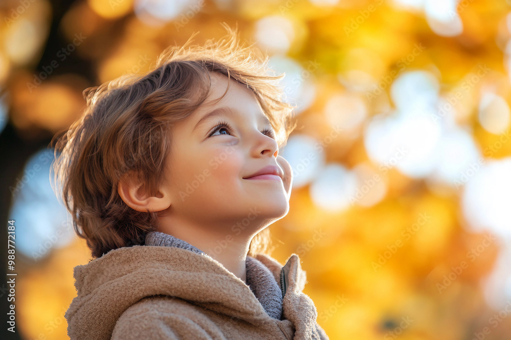 Amazing wonderful autumn season, people admiring golden fall colors outdoors, Generative AI
