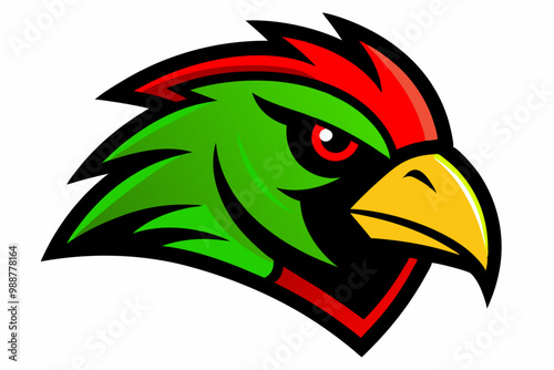 Bird head mascot logo design vector photo