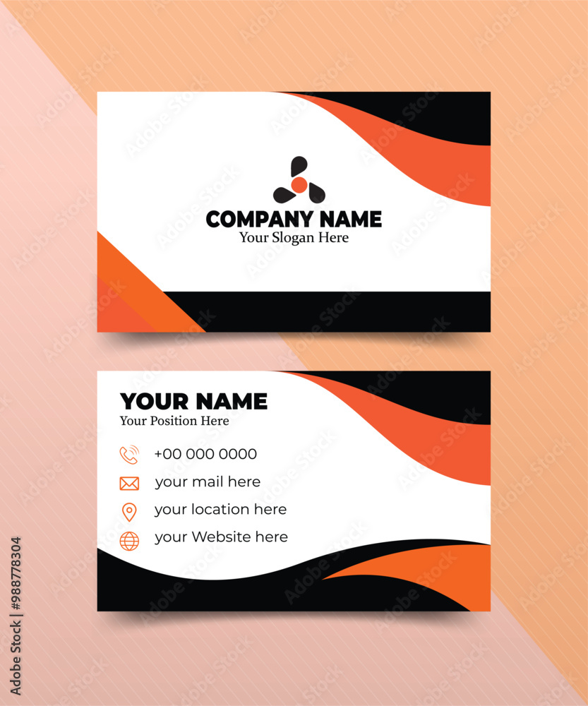 Naklejka premium Modern professional Business card template 