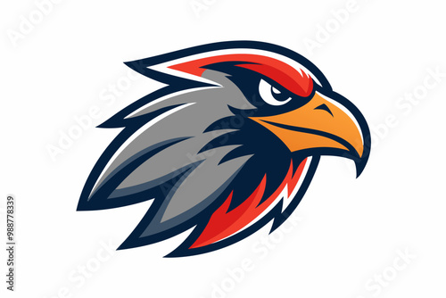 Bird head mascot logo design vector photo