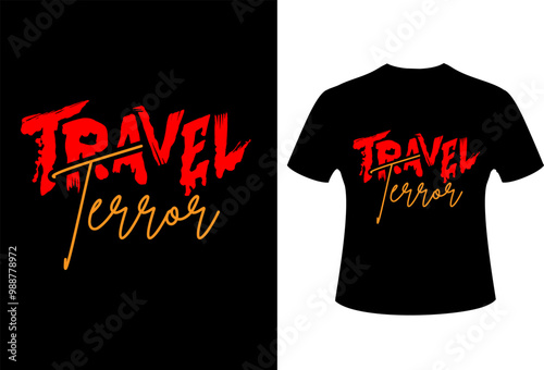 Halloween t-shirt design, vector with traveling and car design