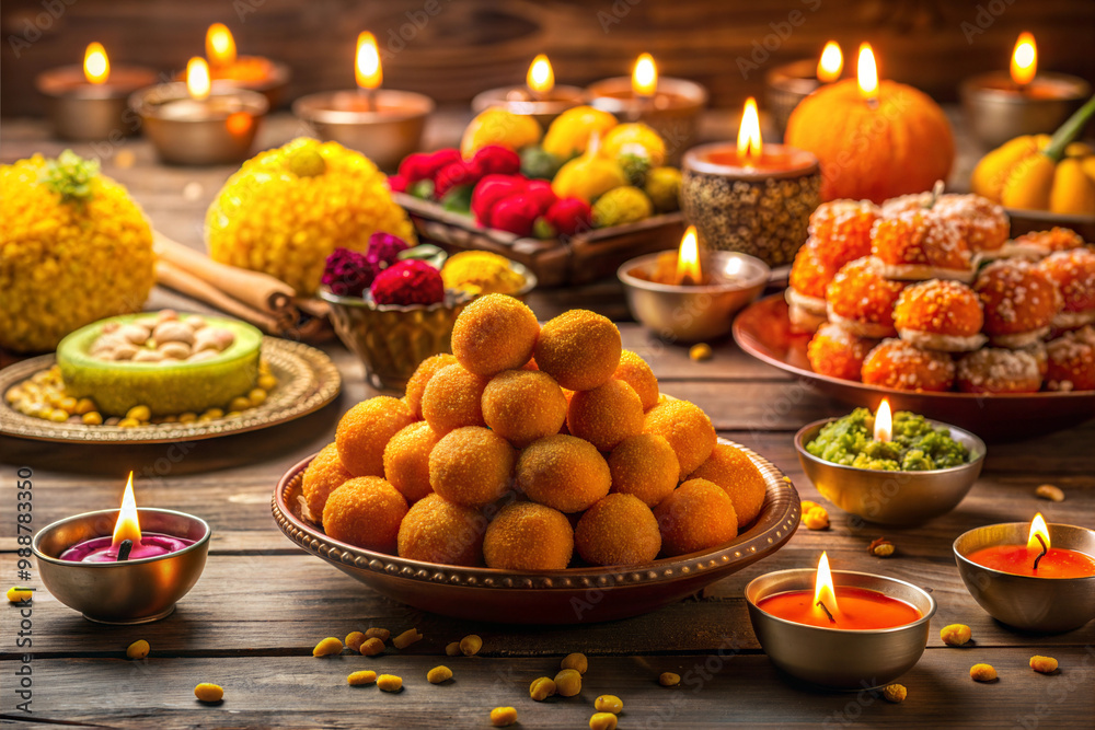 Diwali sweets Gujiya barfi Motichoor Laddu Rasmalai Indian sweet dessert mithai festival dish Dussehra Holi ganesh Diwali sweets Gujiya barfi Motichoor Laddu Rasmalai Indian sweet dessert mithai festival dish Dussehra Holi ganesh