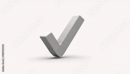 A white check mark on a white background.