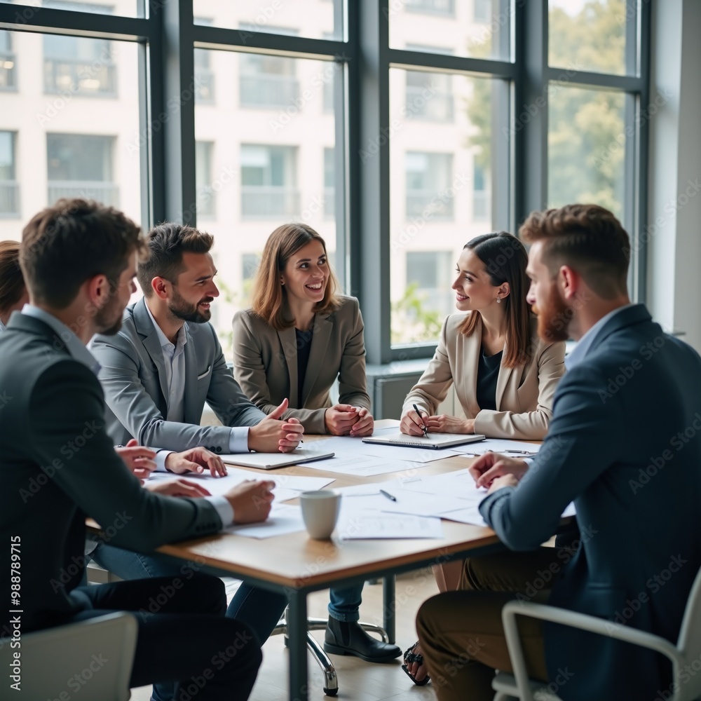 group of people working together