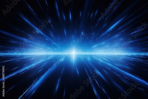Wallpaper Mural Abstract blue neon light effect  by rawpixel Torontodigital.ca