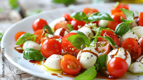 Caprese Salad: Fresh Tomatoes, Mozzarella & Basil