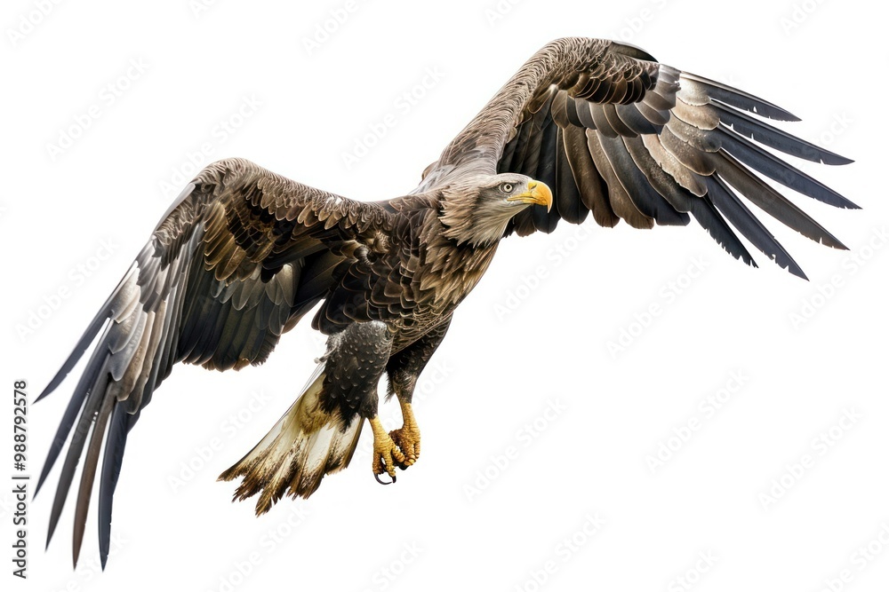 Obraz premium Majestic eagle in flight isolated