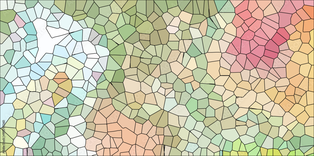 Abstract Seamless Multicolor Broken Stained-Glass Geometric Retro Tiles Pattern and Quartz Crystal Voronoi Diagram Background for Website, Fabric Printing, Brochures, Luxury/Premium Packaging Abstract Seamless Multicolor Broken Stained-Glass Geometric Retro Tiles Pattern and Quartz Crystal Voronoi Diagram Background for Website, Fabric Printing, Brochures, Luxury/Premium Packaging