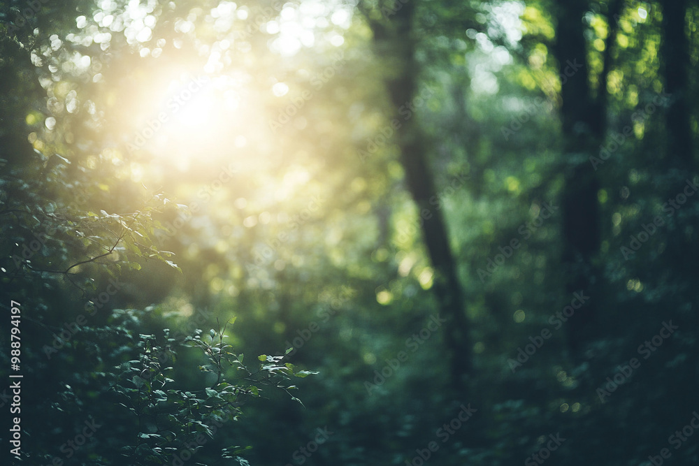 sun rays in the forest sun rays in the forest