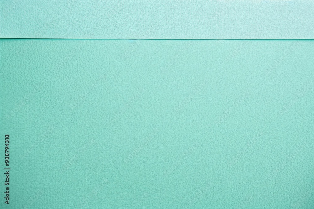 Fototapeta premium Mint Texture. Blank Template with Green Paper Texture for Horizontal Copy Space