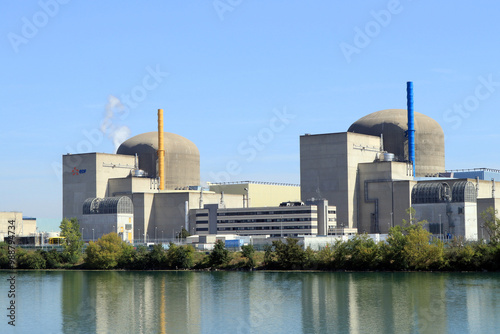 Nuclear Power station on river