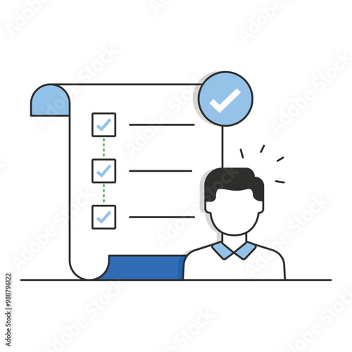 Project Requirements Gathering Icon Design. Representing Project Planning.Requirement Analysis.Client Communication.Information Gathering. EPS icon.