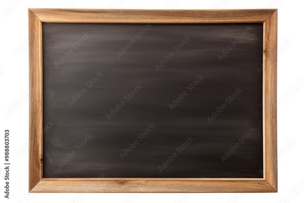 Blackboard with a wooden frame blank chalkboard classroom.