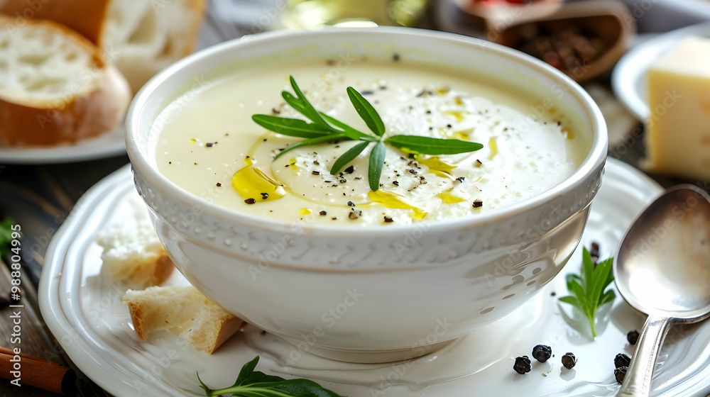 Creamy Soup with Rosemary and Olive Oil - Delicious Recipe Creamy Soup with Rosemary and Olive Oil - Delicious Recipe