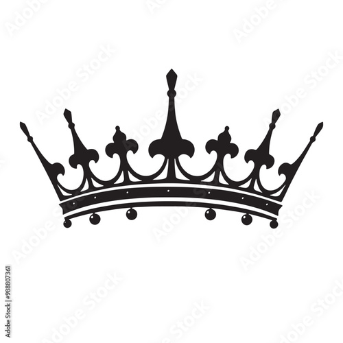 Luxury royal crown isolated on white background. Vector illustration.