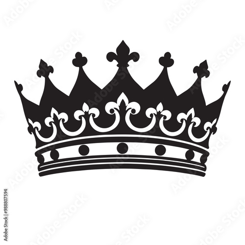 Luxury royal crown isolated on white background. Vector illustration.