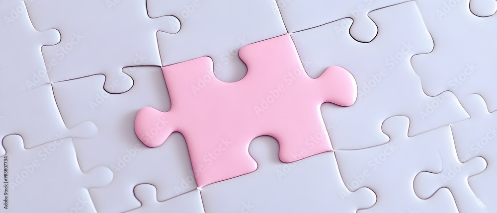 Pink Puzzle Piece for Breast Cancer Awareness Pink Puzzle Piece for Breast Cancer Awareness