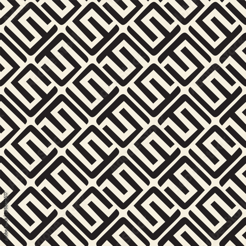 Vector seamless pattern. Modern stylish texture. Repeating geometric tiles with a grid of squares.