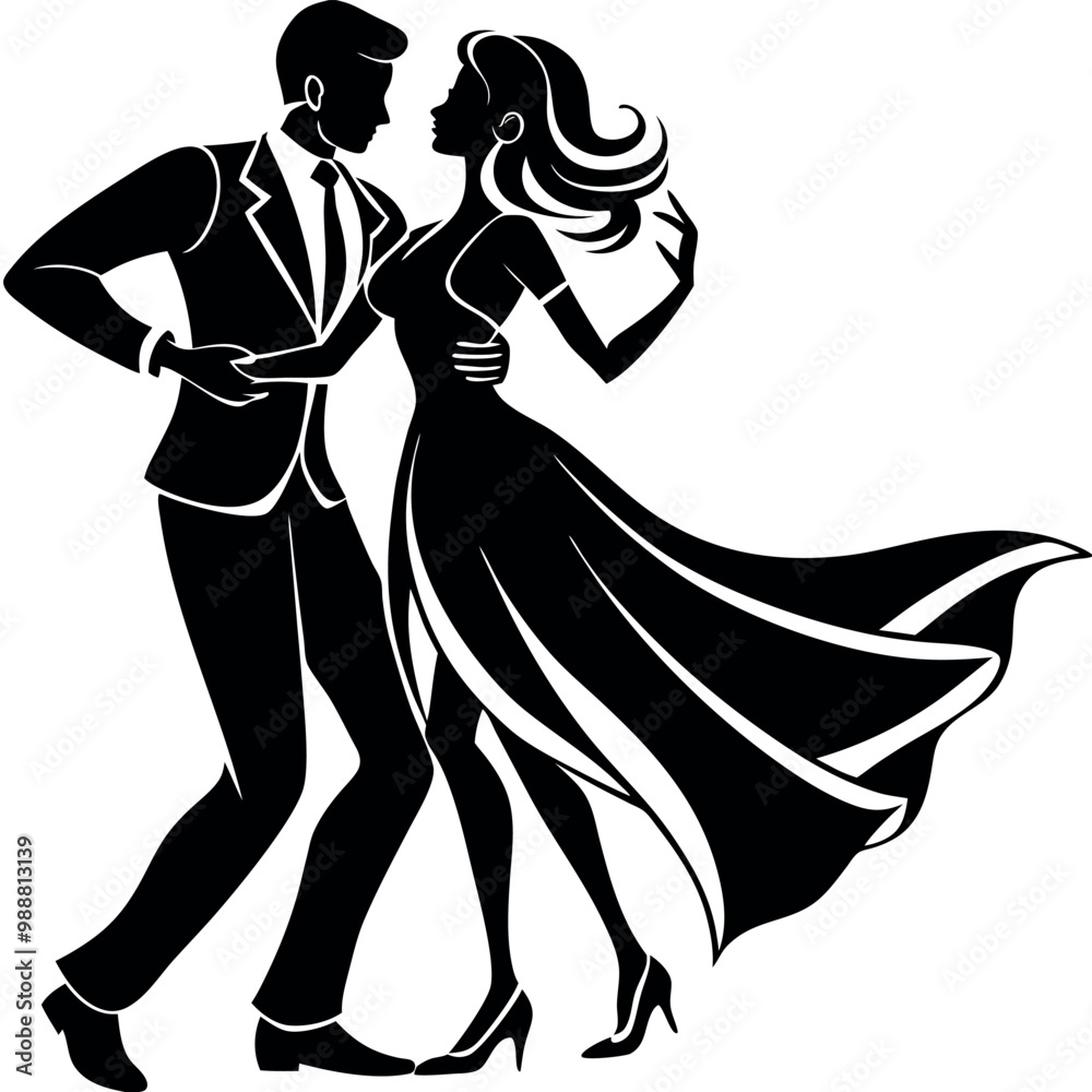 a couple dancing. The couple is in a romantic embrace, with the man's arms around the woman a couple dancing. The couple is in a romantic embrace, with the man's arms around the woman