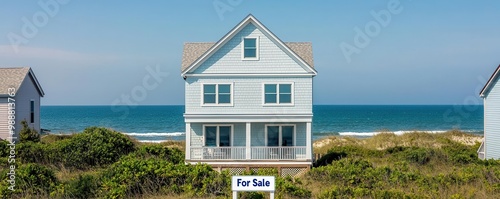 Two-story beach house with ocean views and a 