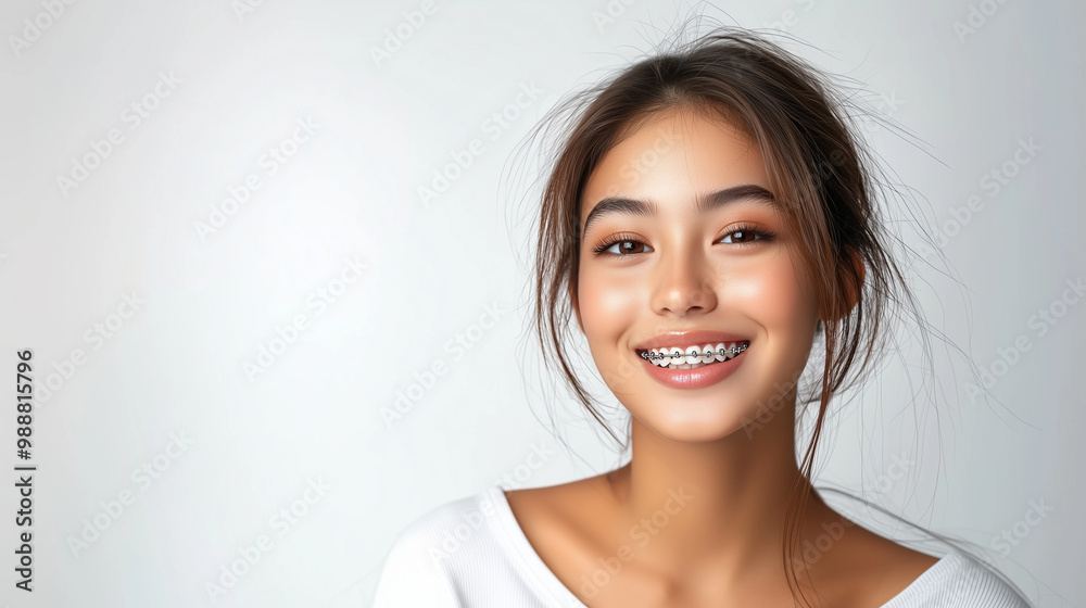 portrait of a woman with braces portrait of a woman with braces