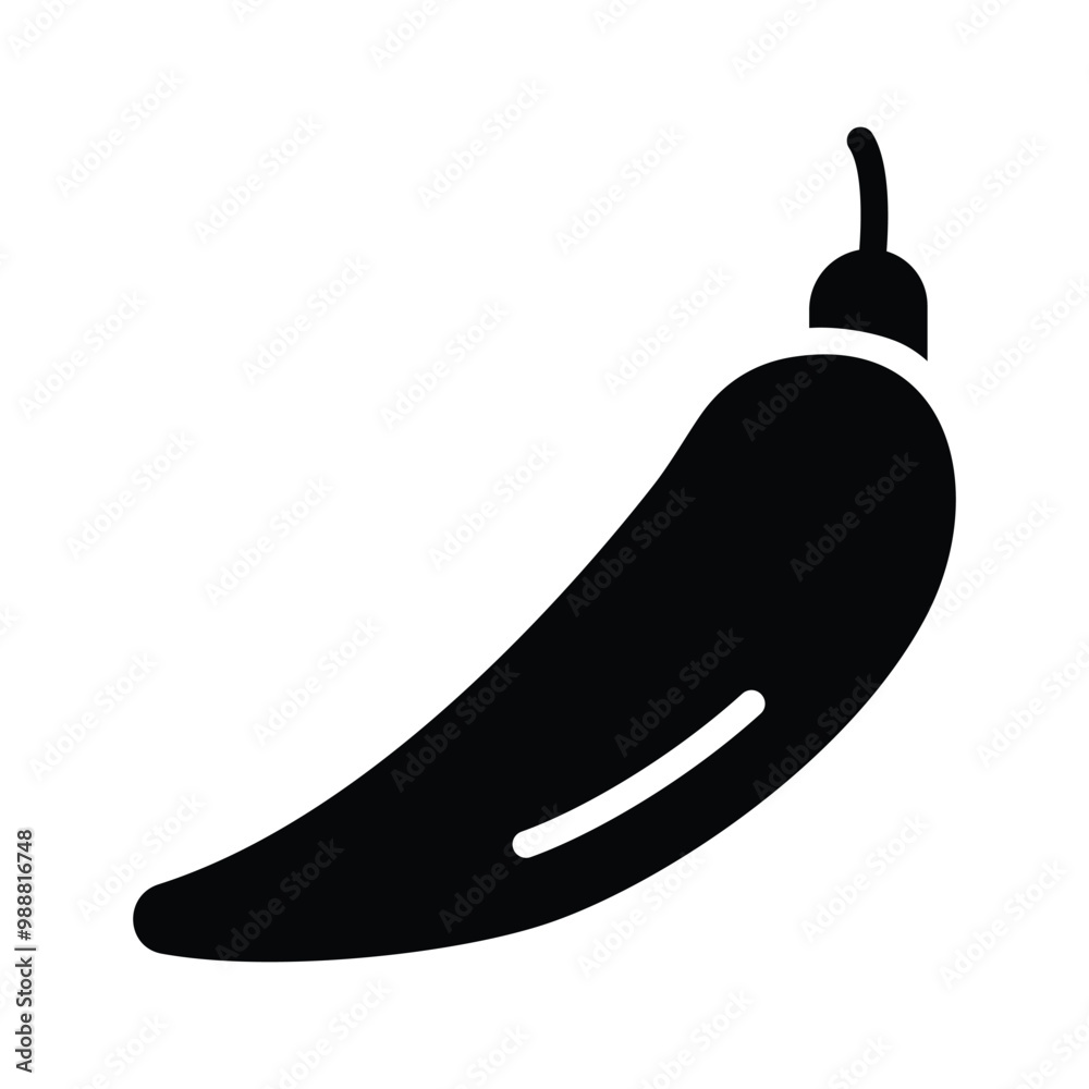 Spicy green chili icon, ideal for hot dishes and bold flavors Spicy green chili icon, ideal for hot dishes and bold flavors