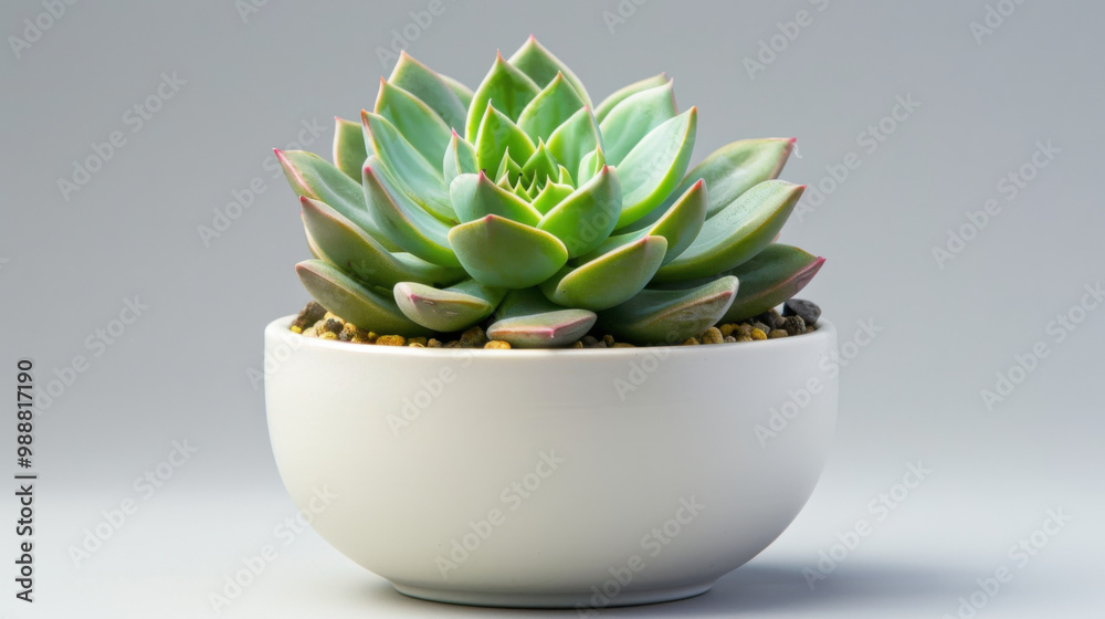Succulent in Pot isolated on white background. Succulent in Pot isolated on white background.