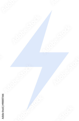 Free Download Blue lightning bolt on a white background. Ideal for energy, electricity, speed, technology, and power. Simple and minimalist style. - GFXLoad