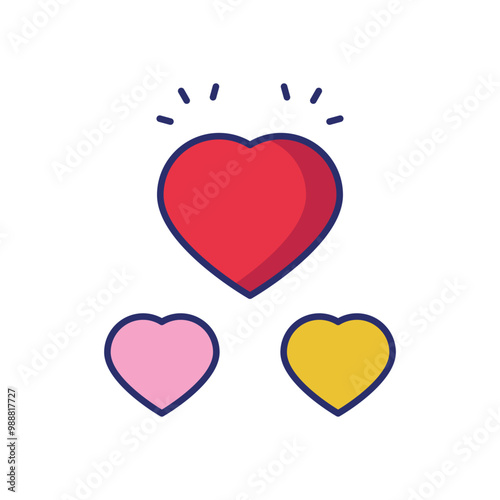 Love  vector icon stock illustration