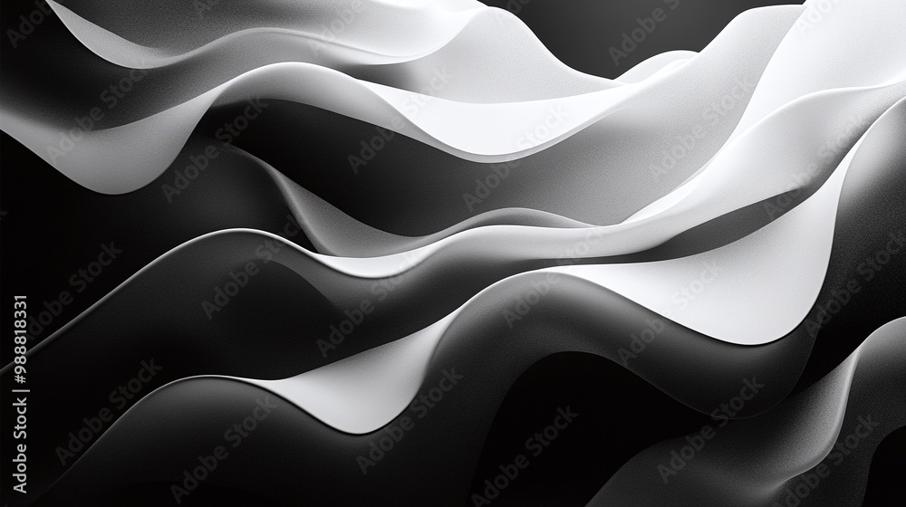modern abstract monochromatic art with flowing wave forms in shades of black white and gray featuring smooth undulating textures and a dynamic sense of movement and depth modern abstract monochromatic art with flowing wave forms in shades of black white and gray featuring smooth undulating textures and a dynamic sense of movement and depth