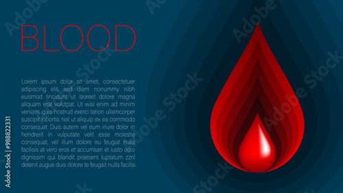 Universal blood concept design usable for a blood cancer campaign or blood donation awareness month post, vector illustration.
