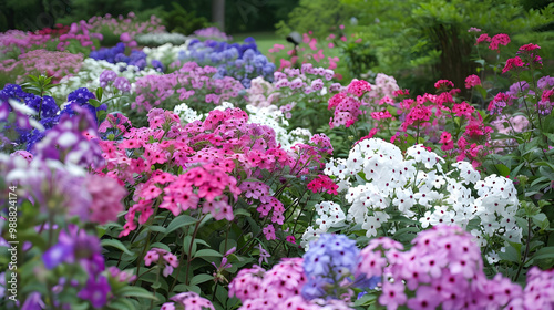 Vibrant Floral Tapestry: A Symphony of Pink, Purple, and White Flowers