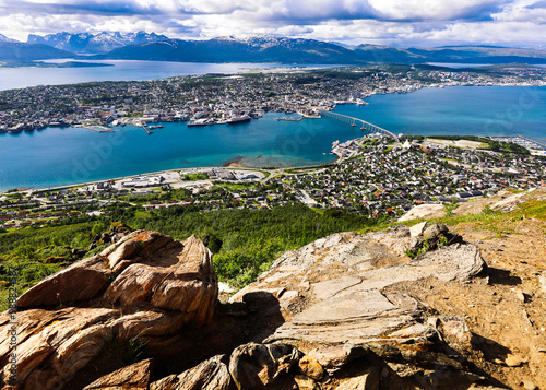 Obraz na płótnie Tromso panorama miasta w Norwegii w salonie