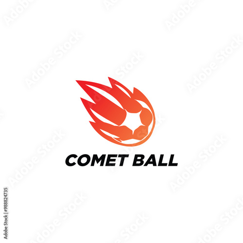 Comet Ball Logo Vector Simple