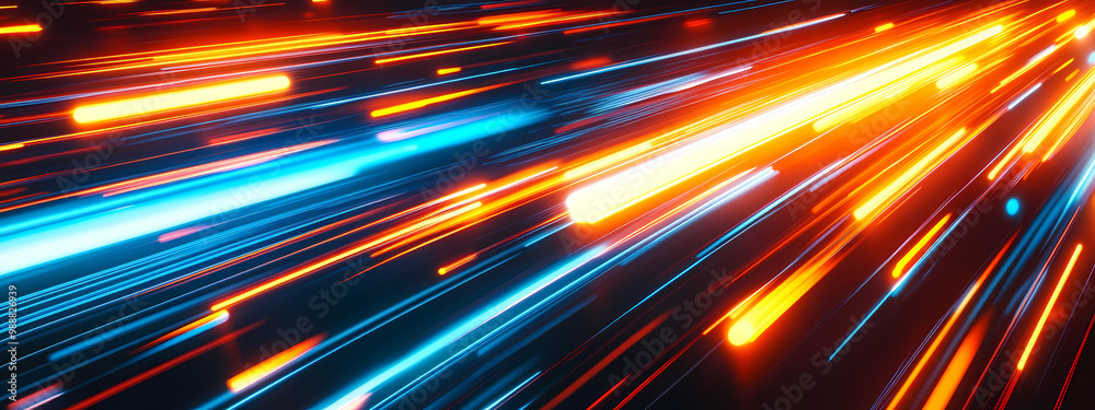 Neon Lines in Futuristic Speed Neon Lines in Futuristic Speed