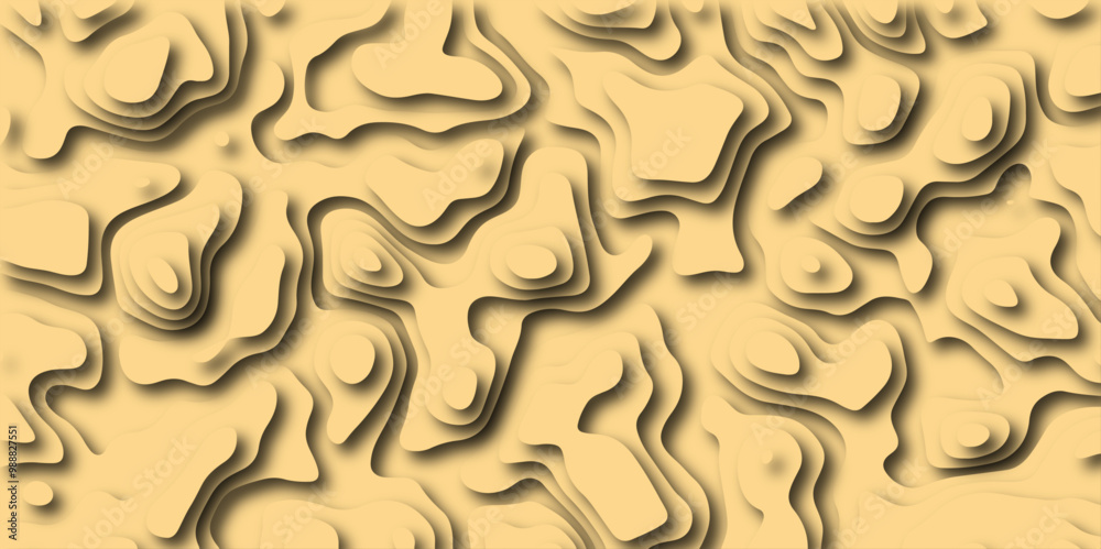 3D Woodcut Stylized Brown Woody topographic Contour Scheme and Terrain. Geographic mountain terrain. Contour map background. Woody Cartographic Weave with seamless striped patterns and wavy Shapes 3D Woodcut Stylized Brown Woody topographic Contour Scheme and Terrain. Geographic mountain terrain. Contour map background. Woody Cartographic Weave with seamless striped patterns and wavy Shapes