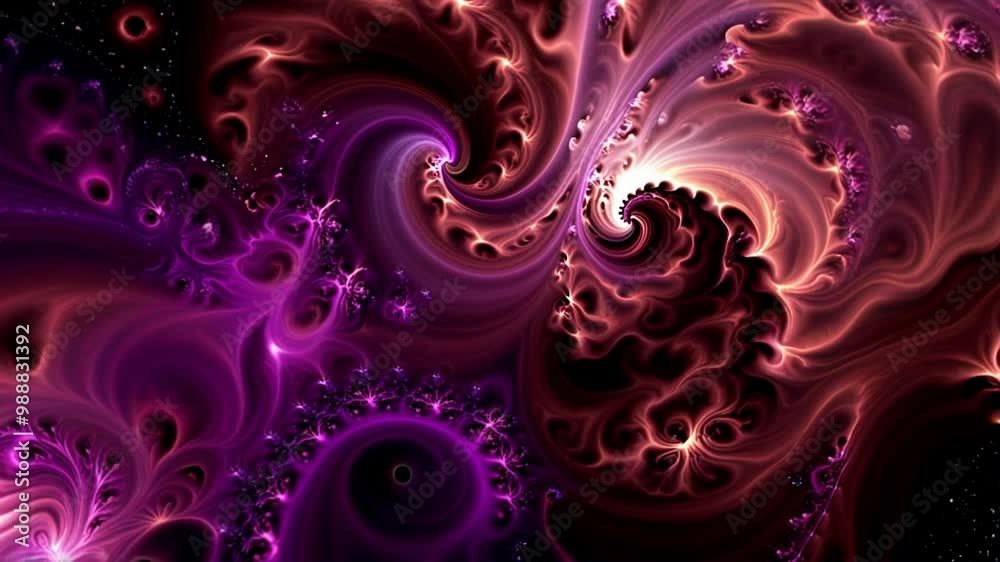 Fractal swirl psychedelic effect with pruple patterns Fractal swirl psychedelic effect with pruple patterns