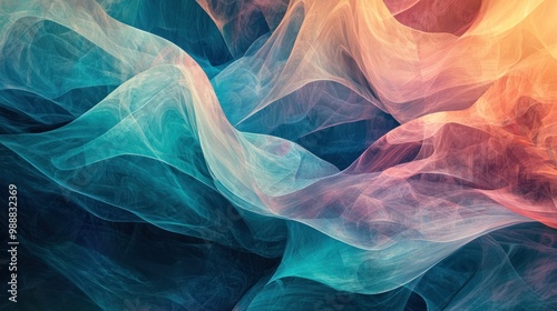 a series of overlapping translucent layers creating a sense of depth, embodying abstract visual techniques