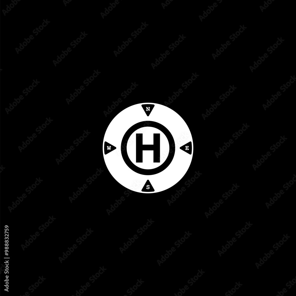Helicopter Platform icon isolated on dark background Helicopter Platform icon isolated on dark background