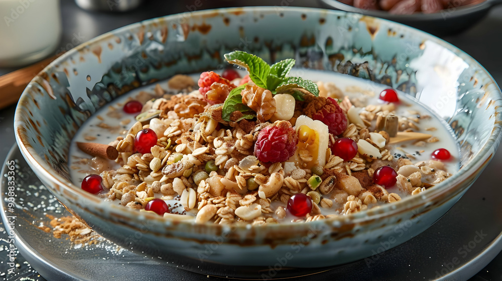 Delicious Granola with Berries and Nuts for a Healthy Breakfast Delicious Granola with Berries and Nuts for a Healthy Breakfast