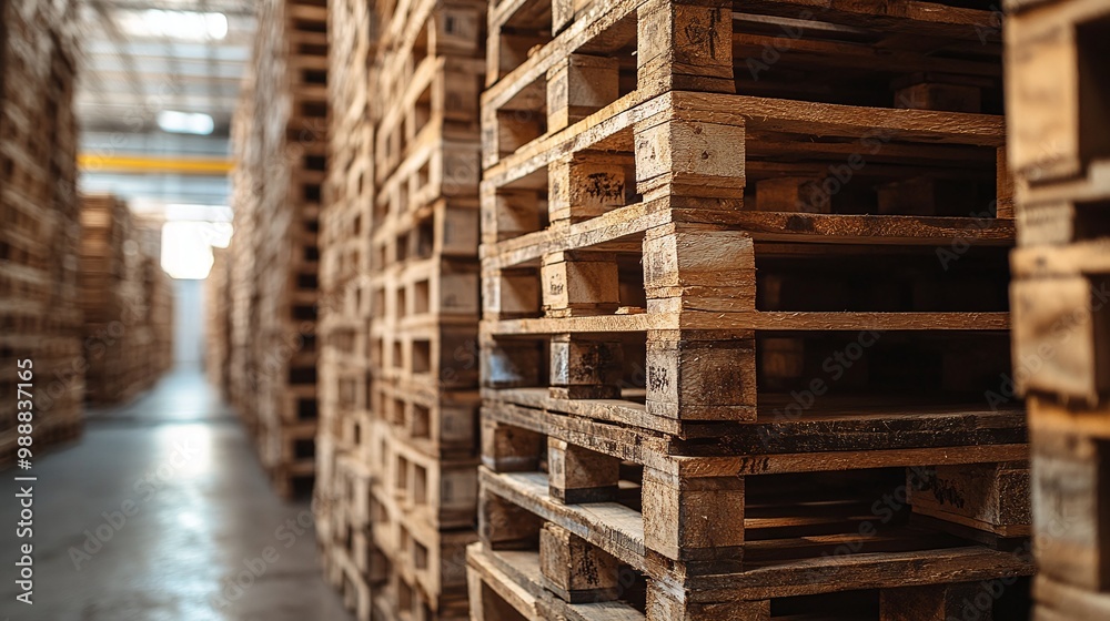 logistics and shipping solutions featuring stacked wooden pallets in an industrial warehouse highlighting rough texture and structural details for effective storage and handling logistics and shipping solutions featuring stacked wooden pallets in an industrial warehouse highlighting rough texture and structural details for effective storage and handling
